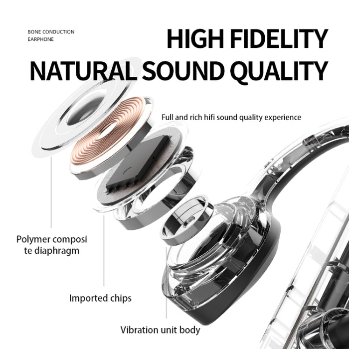 K69 Auricular Bluetooth Conducción de sonido Binoconic Business Sports Auricular