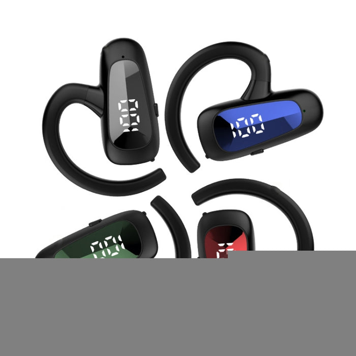 Conceptos de conducción ósea Auriculares estéreo Bluetooth con pantalla digital, estilo: