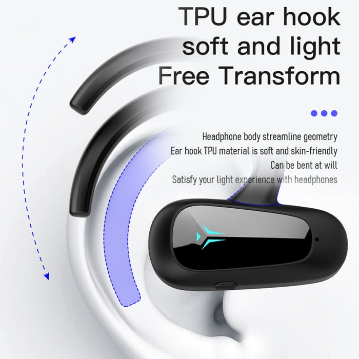 Conceptos de conducción ósea Auriculares estéreo Bluetooth con pantalla digital, estilo: