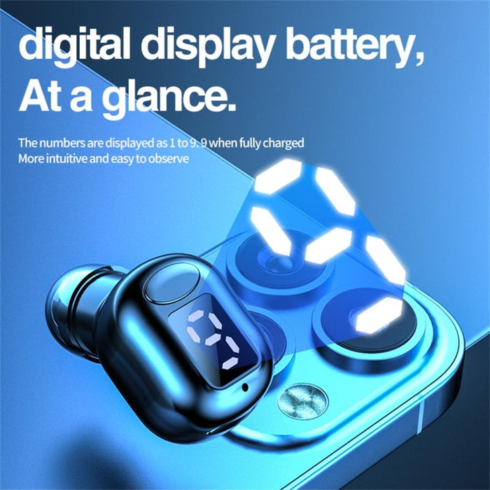 M5 Pantalla digital Auriculares Bluetooth Mini auriculares invisibles en la oreja
