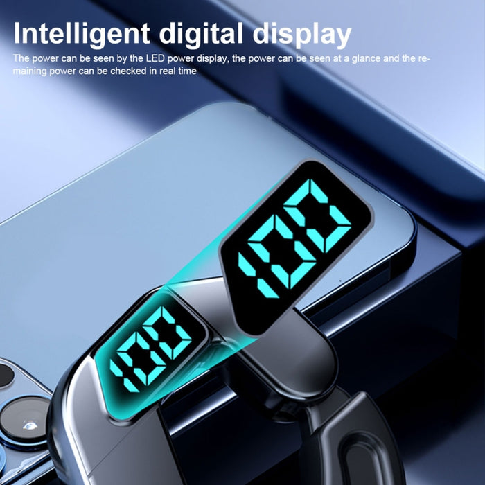 V19 Conducción ósea Pantalla digital Estéreo Colgante Oído Deportes Auriculares Bluetooth