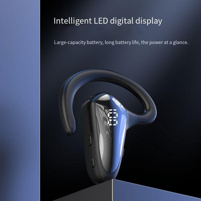 YX02 con pantalla digital Auriculares Bluetooth de conducción ósea del oído colgante
