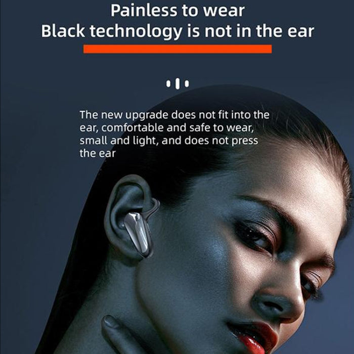 YX02 con pantalla digital Auriculares Bluetooth de conducción ósea del oído colgante