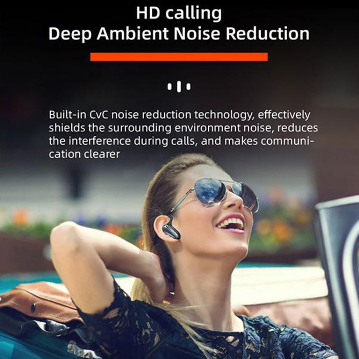 YX02 con pantalla digital Auriculares Bluetooth de conducción ósea del oído colgante