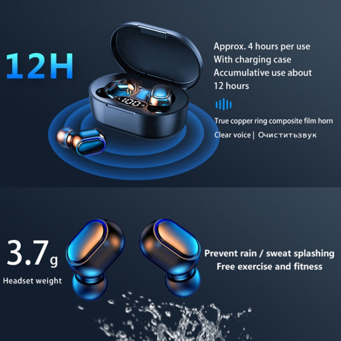 Auriculares internos E7s Digital Sports TWS Bluetooth 5.0 a prueba de agua