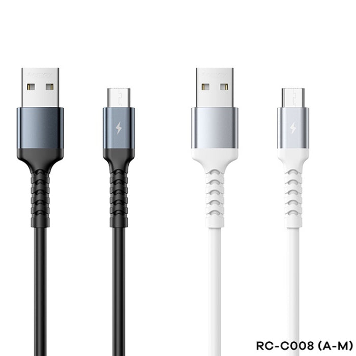 REMAX RC-C008 2.4A TPE Cable de datos anti-rotura suave, longitud 1 m