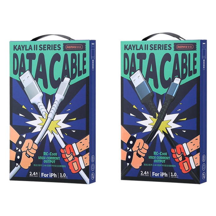 REMAX RC-C008 2.4A TPE Cable de datos anti-rotura suave, longitud 1 m
