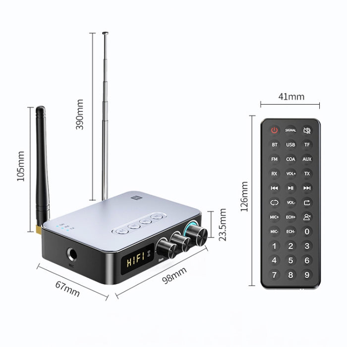 M9 Pro 5.1 Receptor Bluetooth Lanzador Radio FM 4 en 1 Adaptador de audio NFC