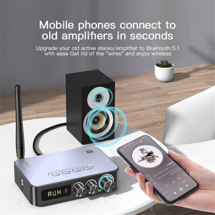 M9 Pro 5.1 Receptor Bluetooth Lanzador Radio FM 4 en 1 Adaptador de audio NFC