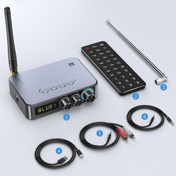 M9 Pro 5.1 Receptor Bluetooth Lanzador Radio FM 4 en 1 Adaptador de audio NFC