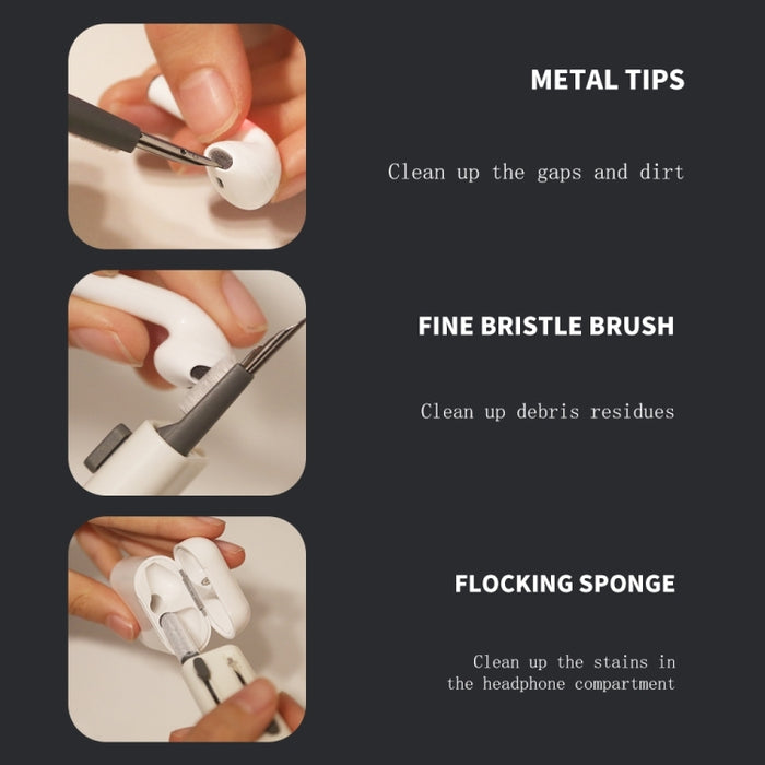 SYT-05 6-en-1 Auricular Bluetooth Clean Pen Brush Herramienta de limpieza de teclado de computadora
