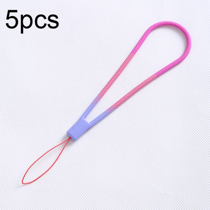 Cordón de silicona para teléfono móvil, 5 uds., patrón tejido de acuarela, ventilador, correa de disco en U