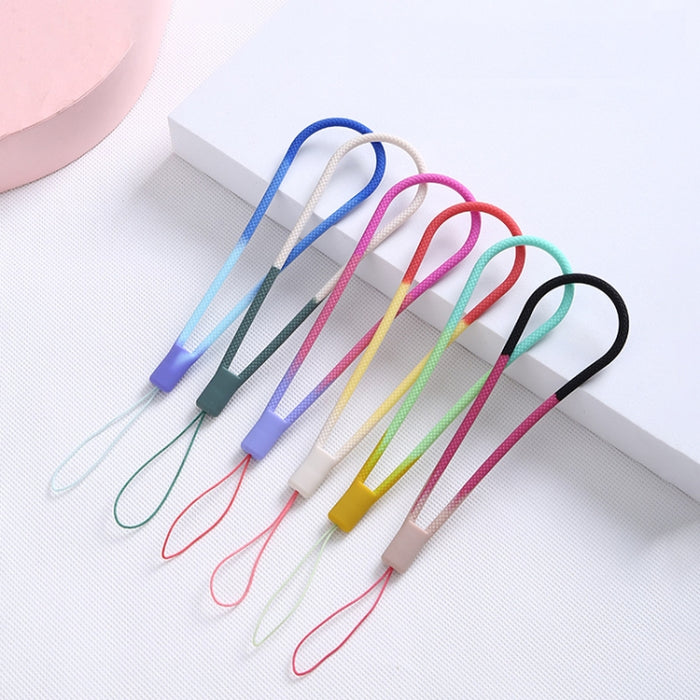 Cordón de silicona para teléfono móvil, 5 uds., patrón tejido de acuarela, ventilador, correa de disco en U