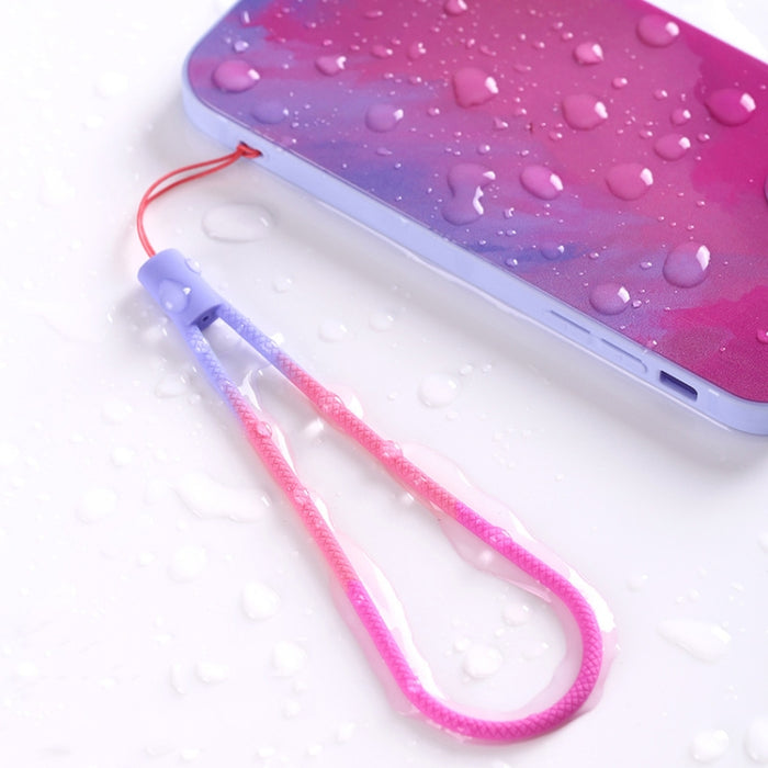 Cordón de silicona para teléfono móvil, 5 uds., patrón tejido de acuarela, ventilador, correa de disco en U