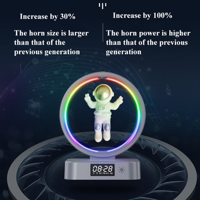 Y-558 Levitación magnética Astronauta TWS Altavoz Bluetooth con luz RGB, estilo:
