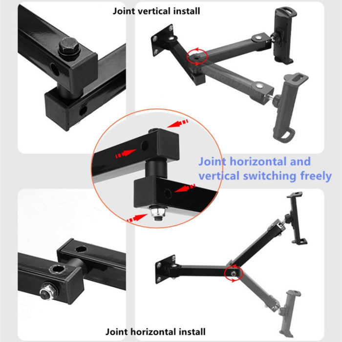 Soporte de pared para tableta, soporte para teléfono móvil, soporte extensible de brazo largo para dispositivos de 4 a 13 pulgadas