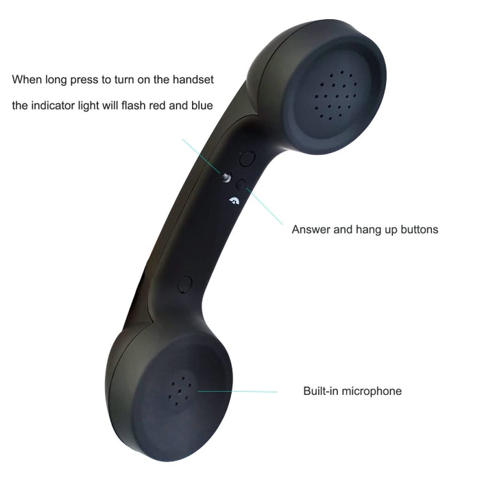 Conexión inalámbrica Bluetooth Micrófono retro Teléfono móvil externo Auricular