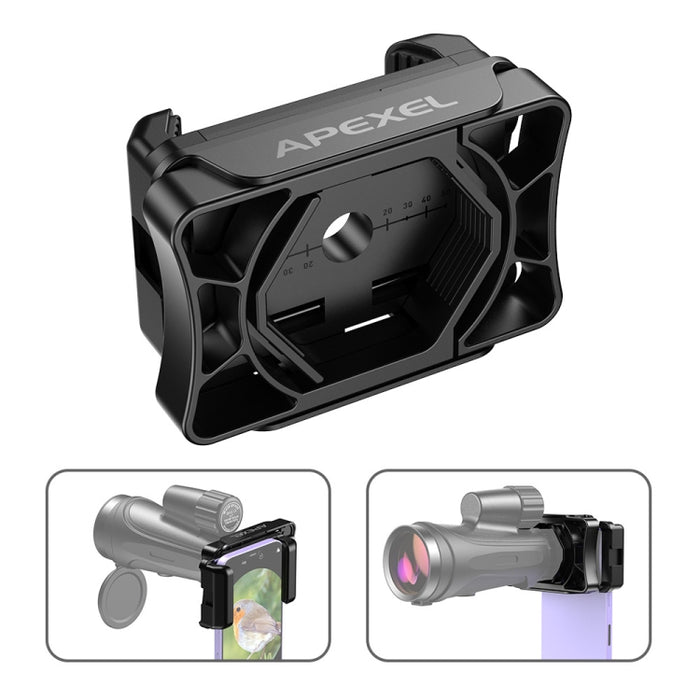 APEXEL APL-F002 Dual Monocular Bird Watching Cámara Universal Ocular Conector Teléfono Accesorios