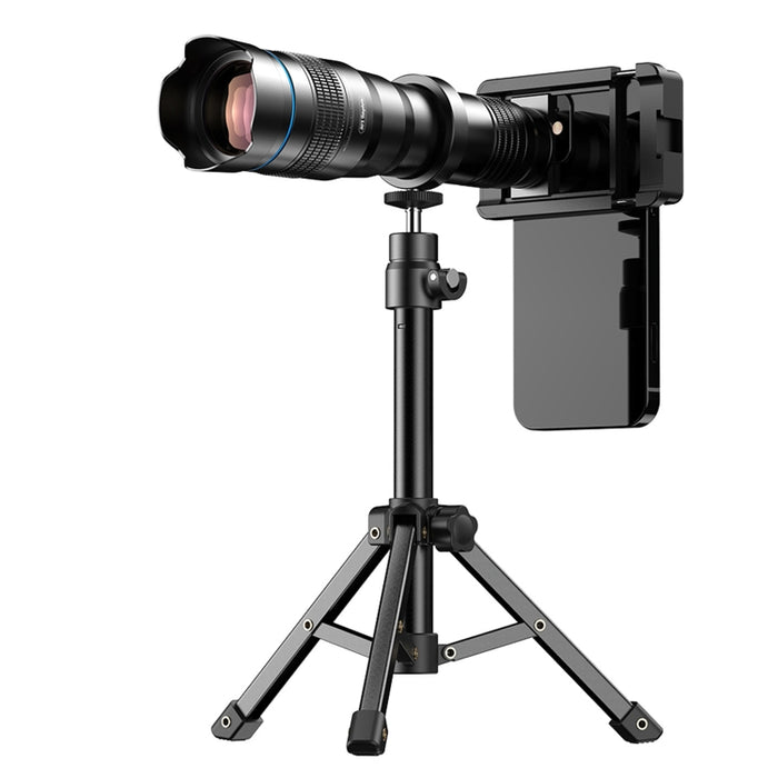 Apexel APL-36XJJ020 36X HD Telescopio Teleobjetivo universal Lente de teléfono + Clip + Juego de trípode