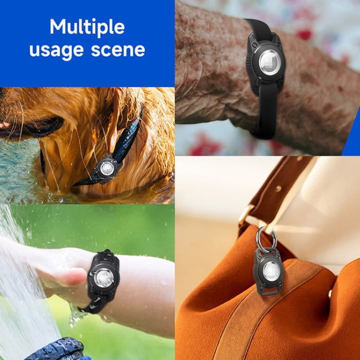Para AirTag Funda protectora Tres pruebas Todo incluido IPX7 Cubierta de localizador a prueba de agua