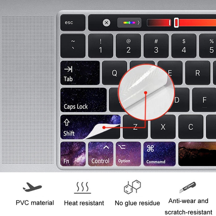 Para Macbook Air, 5 uds., teclado para ordenador portátil, pegatina de PVC