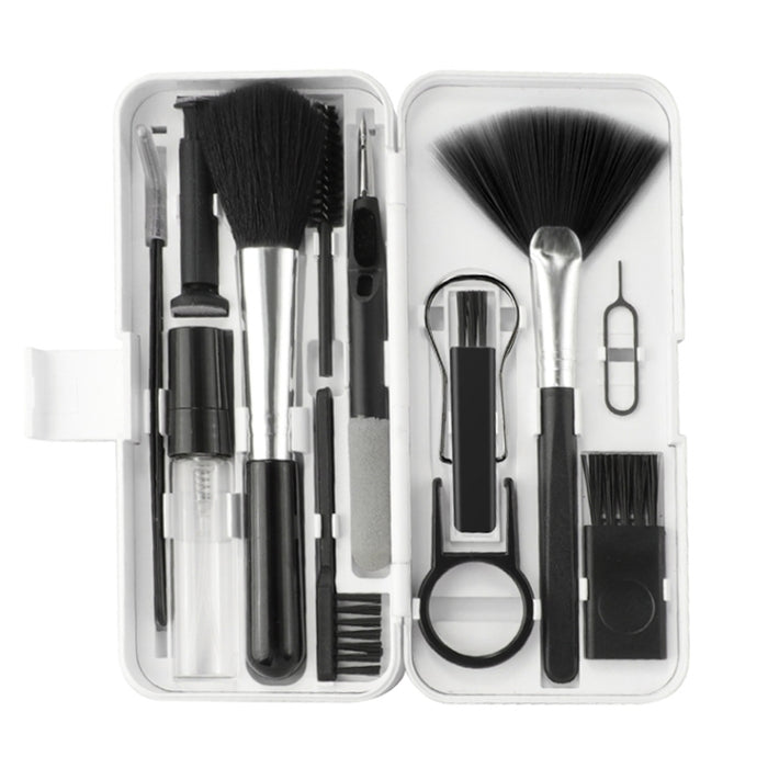 Q10 18 en 1 Kit de cepillo limpiador de teclado de computadora Pluma de limpieza de auriculares Extractor de teclas