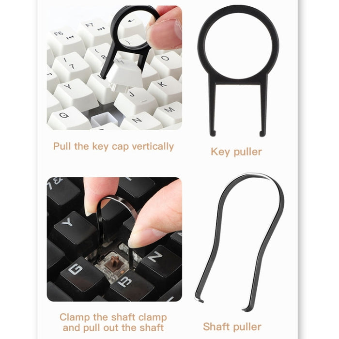 Q10 18 en 1 Kit de cepillo limpiador de teclado de computadora Pluma de limpieza de auriculares Extractor de teclas