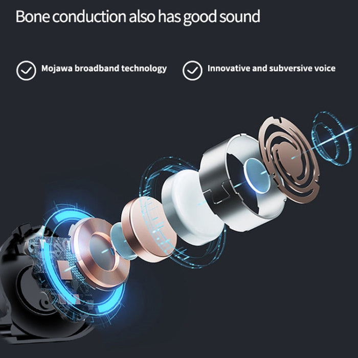 Auriculares Bluetooth con altavoz vibrador estéreo de conducción ósea M1S