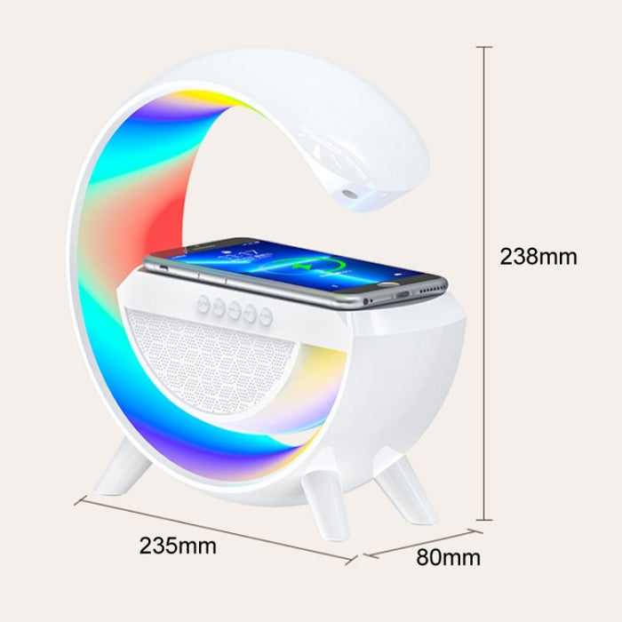 Altavoz Bluetooth con luz ambiental de carga inalámbrica inteligente