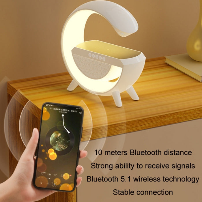 Altavoz Bluetooth con luz ambiental de carga inalámbrica inteligente