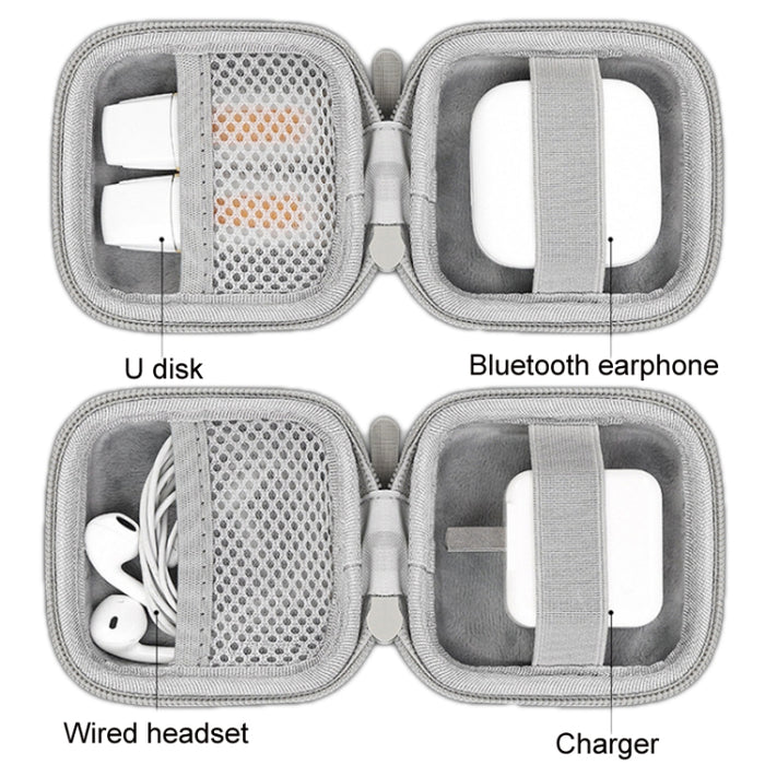 Bolsa de almacenamiento de disco en U para cable de auriculares digitales de cuero Baona