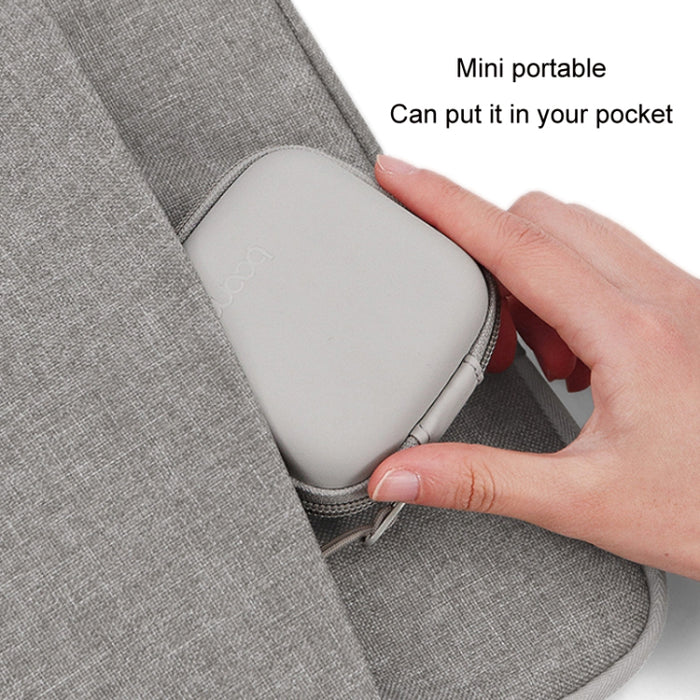 Bolsa de almacenamiento de disco en U para cable de auriculares digitales de cuero Baona