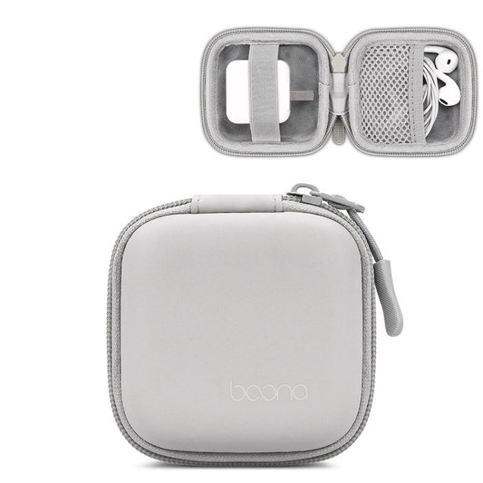 Bolsa de almacenamiento de disco en U para cable de auriculares digitales de cuero Baona