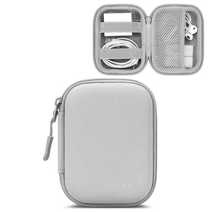 Bolsa de almacenamiento de disco en U para cable de auriculares digitales de cuero Baona