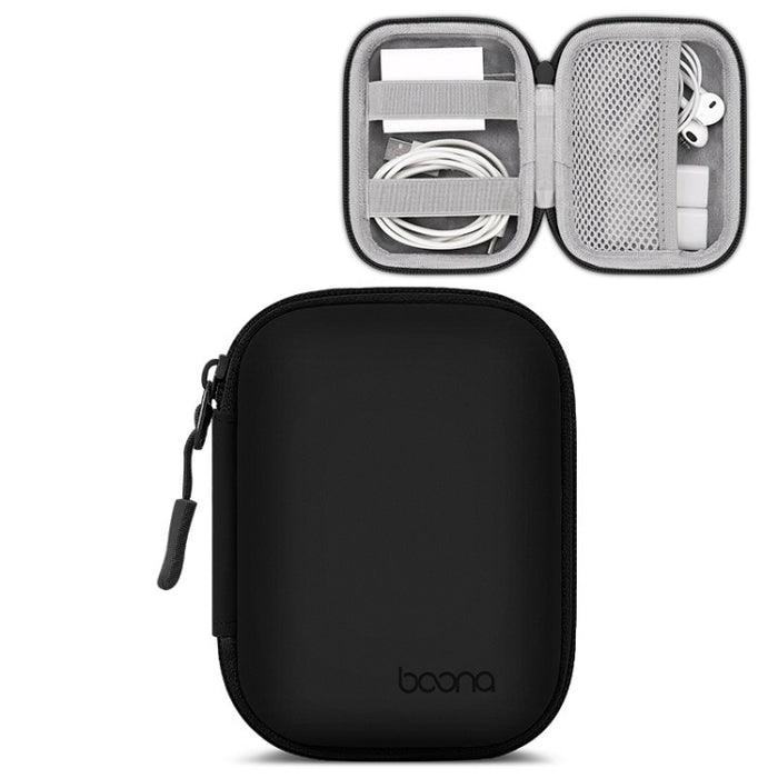 Bolsa de almacenamiento de disco en U para cable de auriculares digitales de cuero Baona