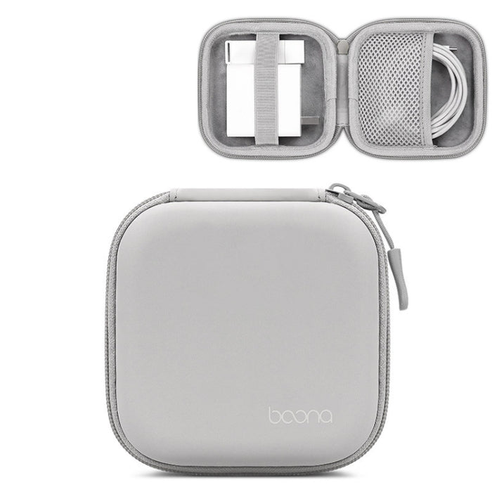 Bolsa de almacenamiento de disco en U para cable de auriculares digitales de cuero Baona