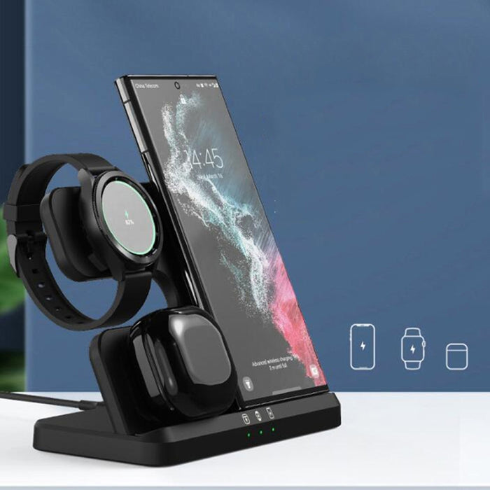 EDCS889 para Samsung Series 3 en 1 teléfono móvil reloj auricular cargador inalámbrico