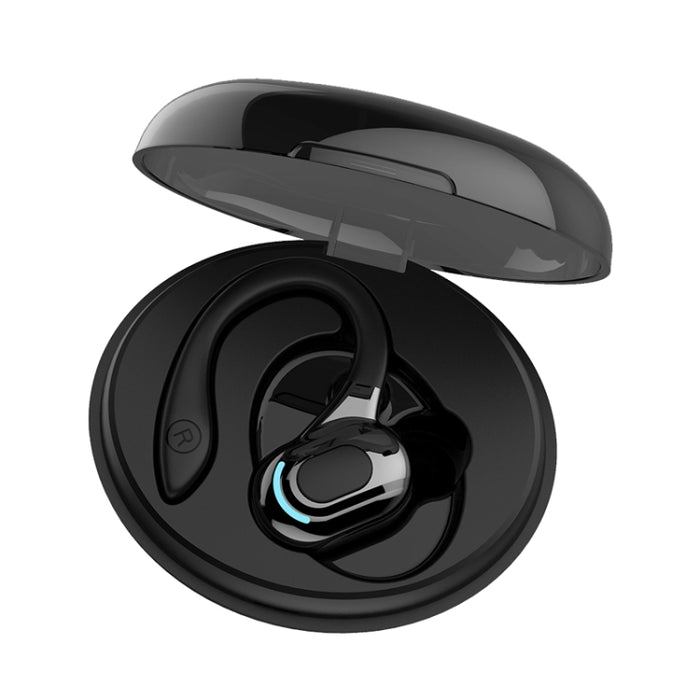 Auriculares Bluetooth inalámbricos estéreo con oreja colgante F8 con contenedor de carga