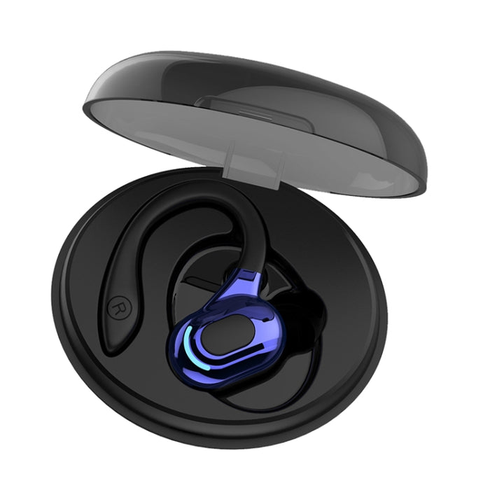 Auriculares Bluetooth inalámbricos estéreo con oreja colgante F8 con contenedor de carga