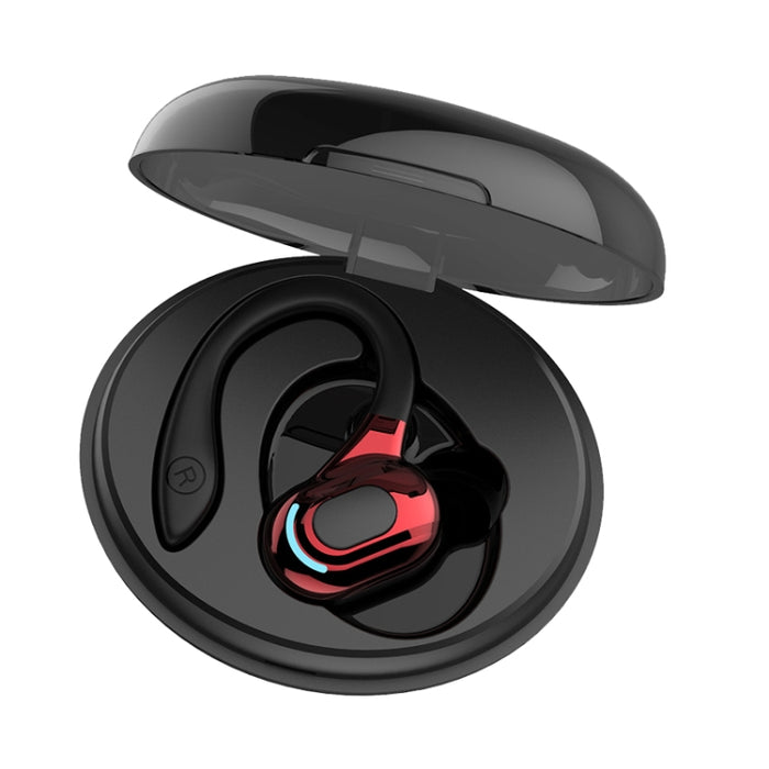 Auriculares Bluetooth inalámbricos estéreo con oreja colgante F8 con contenedor de carga