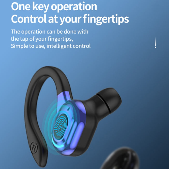 Auriculares Bluetooth inalámbricos estéreo con oreja colgante F8 con contenedor de carga