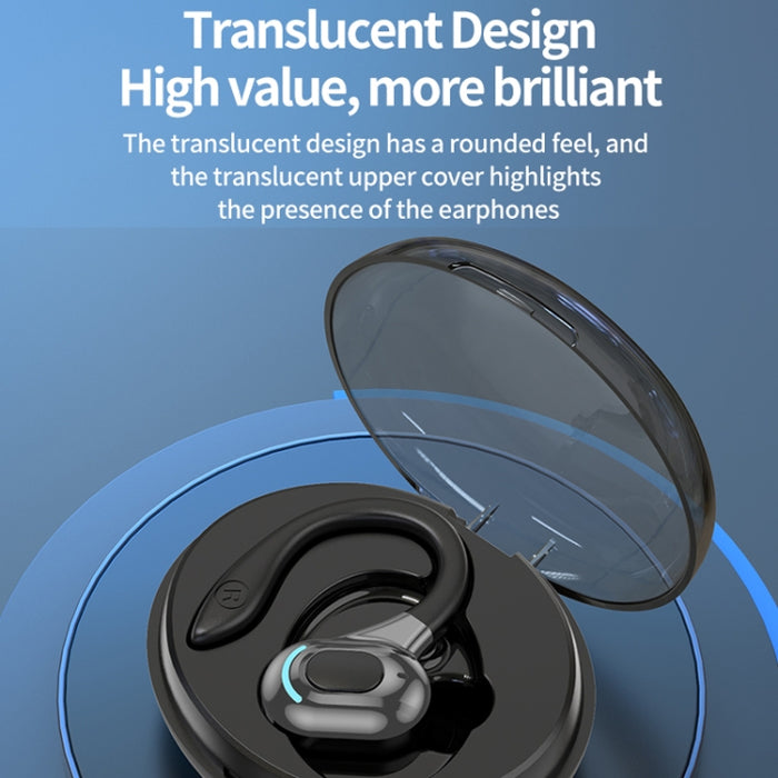Auriculares Bluetooth inalámbricos estéreo con oreja colgante F8 con contenedor de carga