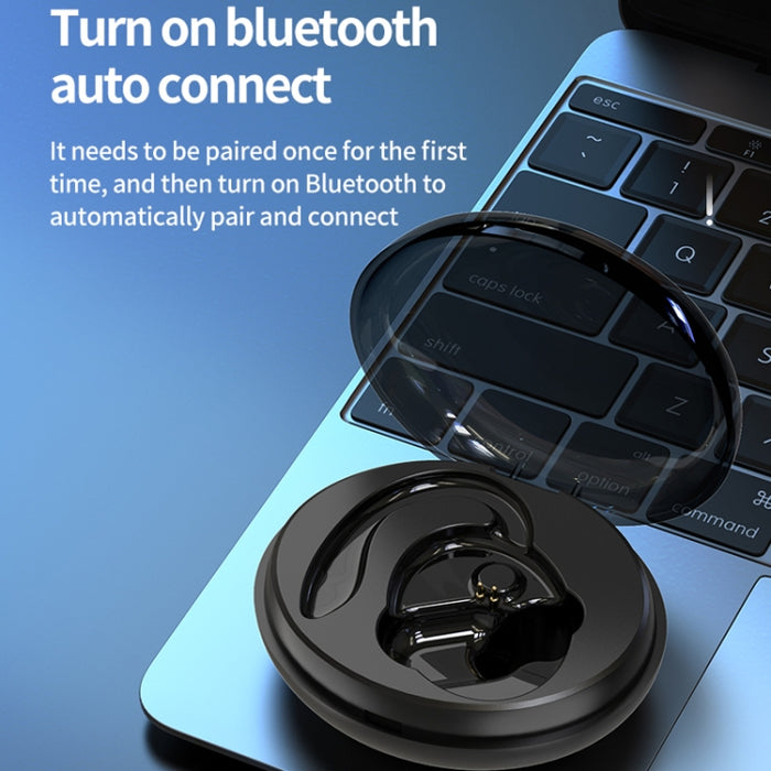 Auriculares Bluetooth inalámbricos estéreo con oreja colgante F8 con contenedor de carga