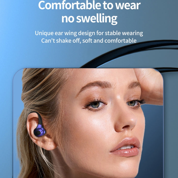 Auriculares Bluetooth inalámbricos estéreo con oreja colgante F8 con contenedor de carga