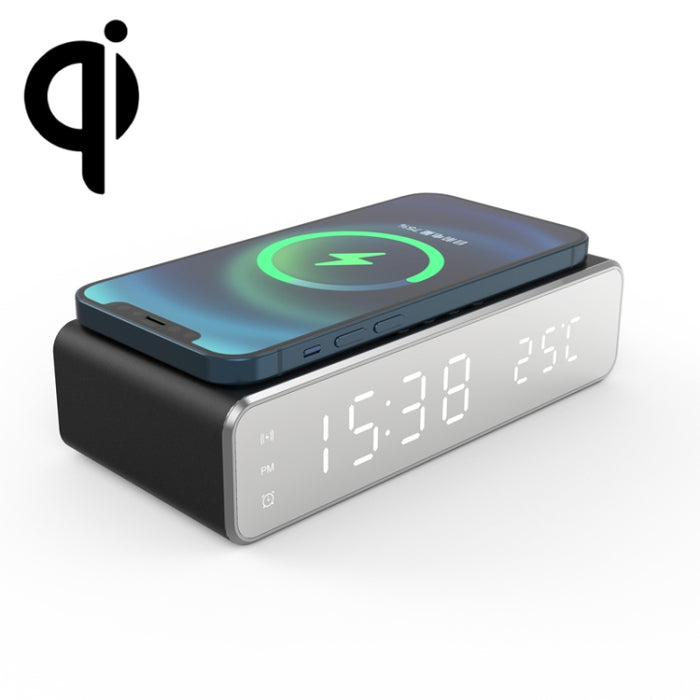 W258 con reloj/pantalla de temperatura teléfono de escritorio/auricular carga inalámbrica