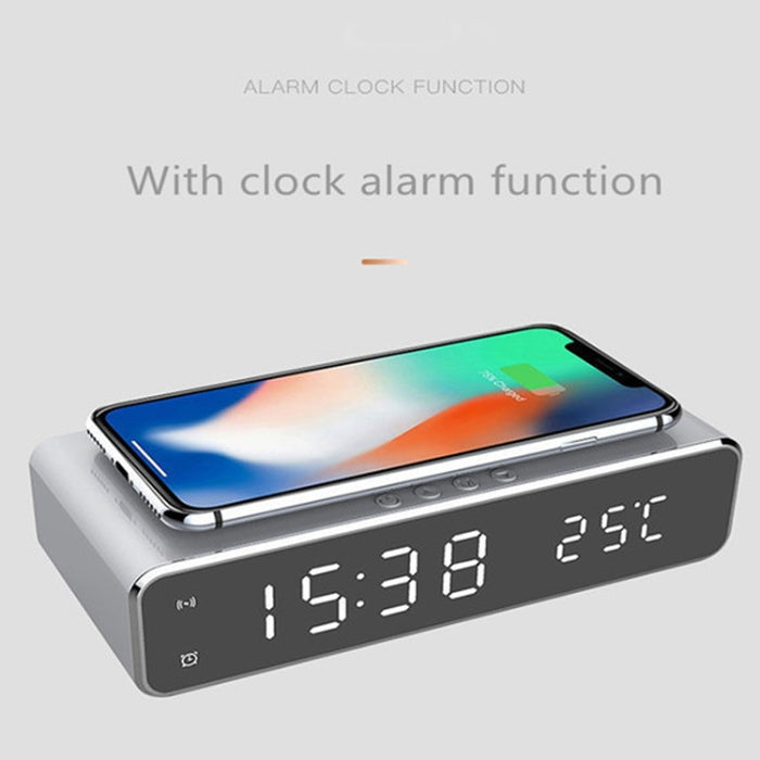 W258 con reloj/pantalla de temperatura teléfono de escritorio/auricular carga inalámbrica