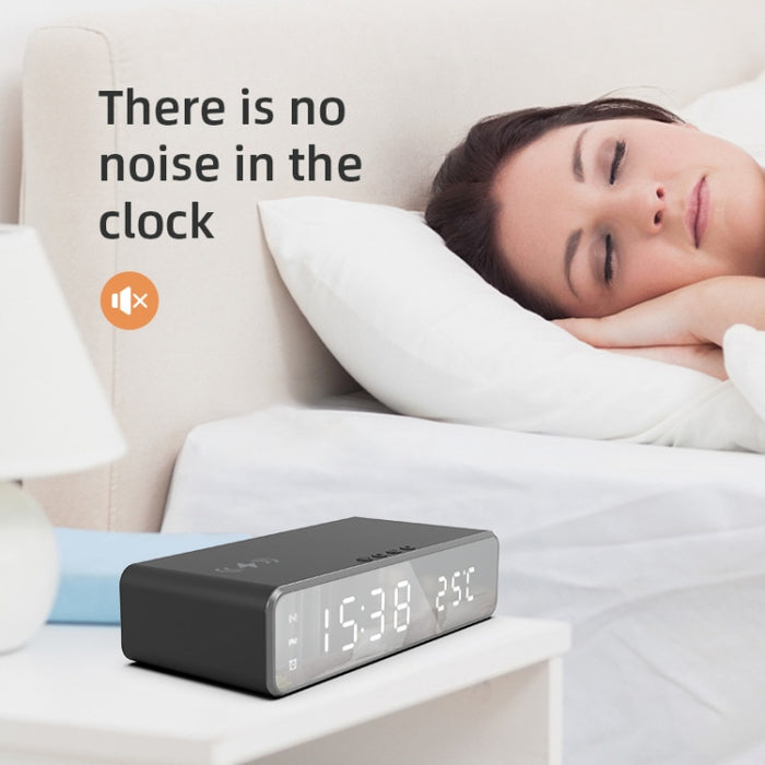 W258 con reloj/pantalla de temperatura teléfono de escritorio/auricular carga inalámbrica