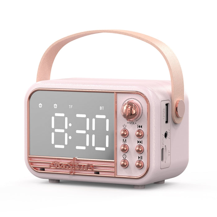Reloj despertador retro de mano S11 Altavoz Bluetooth Reloj portátil de escritorio