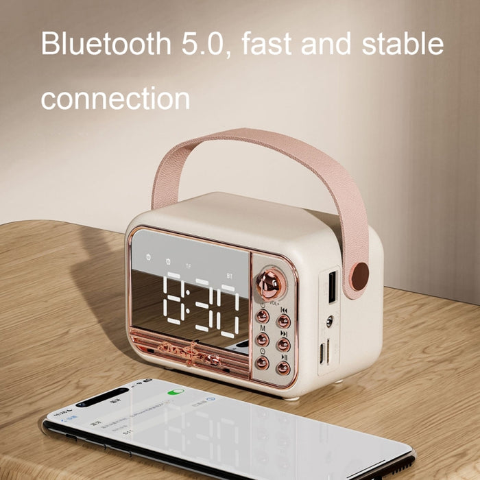 Reloj despertador retro de mano S11 Altavoz Bluetooth Reloj portátil de escritorio