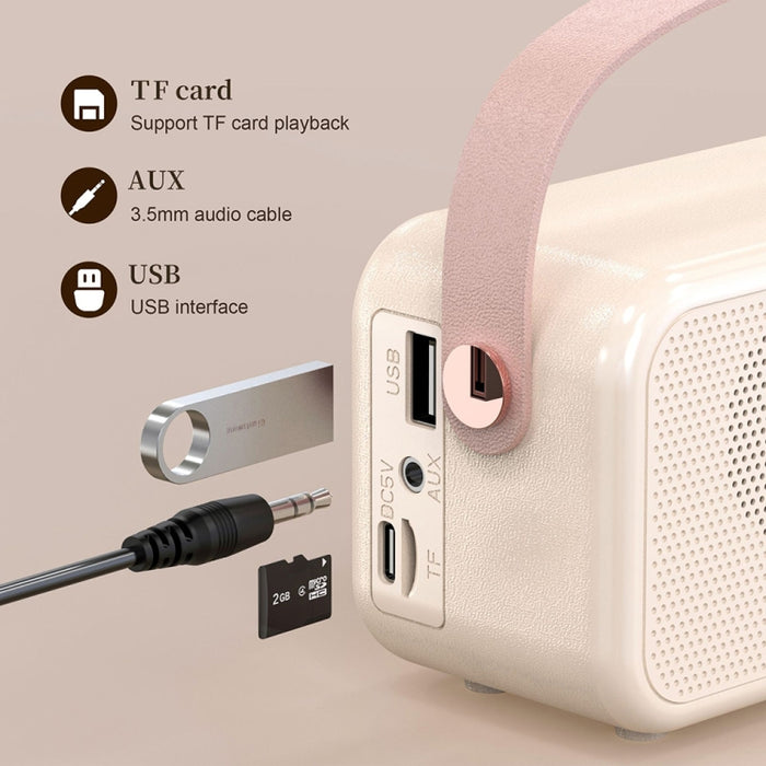 Reloj despertador retro de mano S11 Altavoz Bluetooth Reloj portátil de escritorio